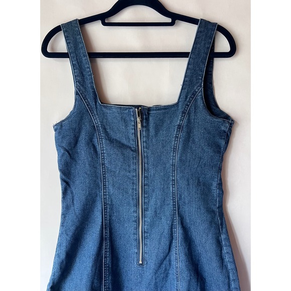 FOREVER 21 DENIM MINI TANK DRESS Size M Blue - Picture 6 of 9